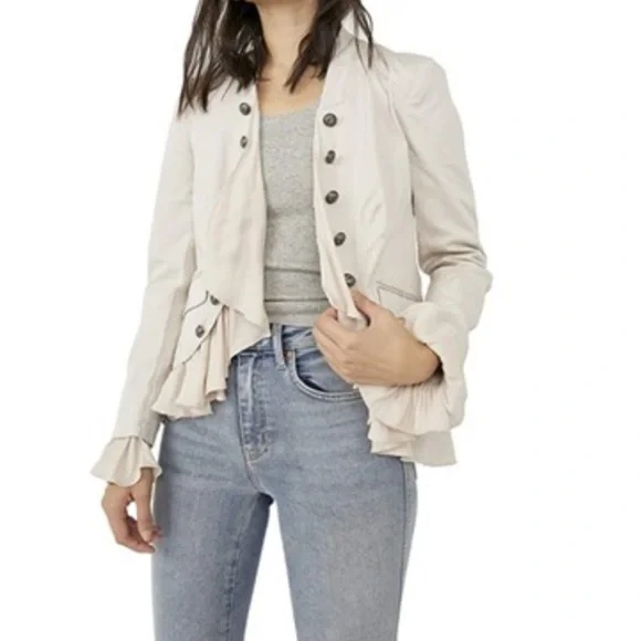We the Free Free People Ruffles Romance Jacket size XS
